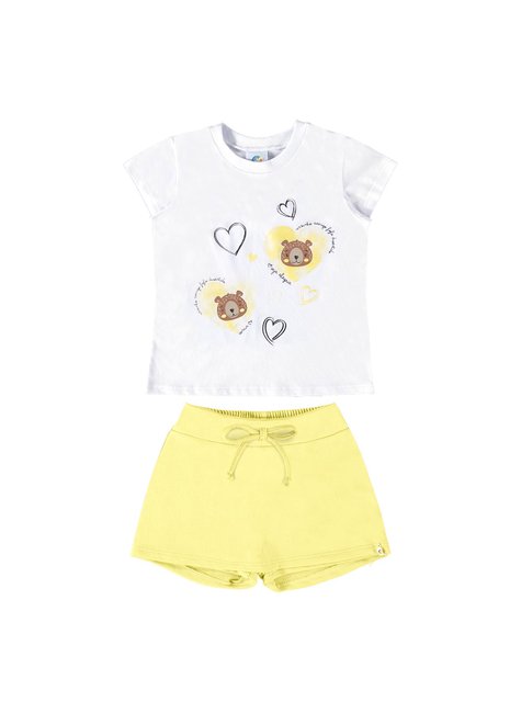 03 conjunto ursinho e coracao bebe menina alenice