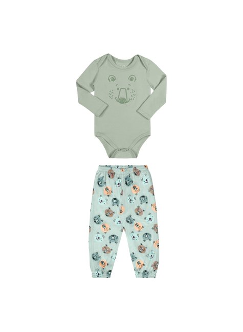01 conjunto urso bebe menino alenice