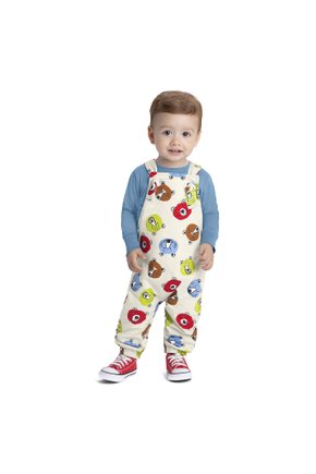 03 conjunto jardineira ursinhos bebe menino alenice