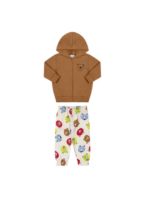 01 conjunto urso bordado bebe menino alenice