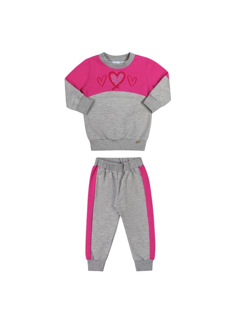 03 conjunto coracao strass bebe menina alenice