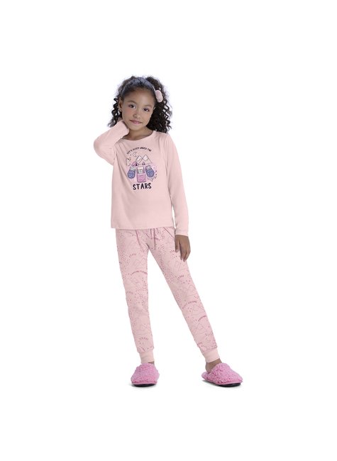 04 conjunto pijama acampamento brilha no escuro menina alenice