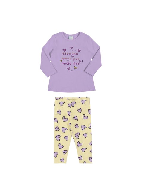 01 conjunto coracoes coloridos bebe menina alenice