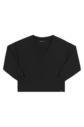 02 blusa decote v plus size feminino rezzato