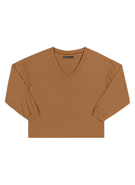 03 blusa decote v plus size feminino rezzato