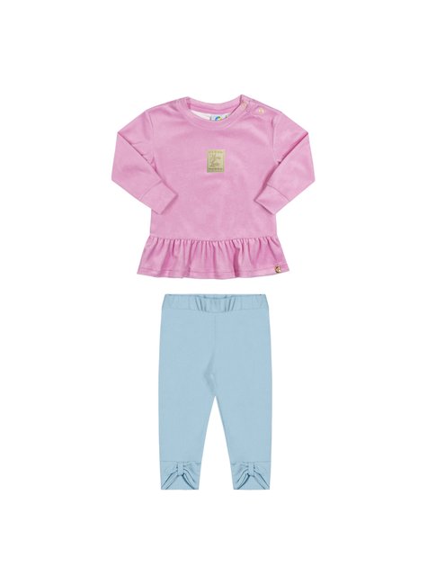 01 conjunto etiqueta bebe menina alenice
