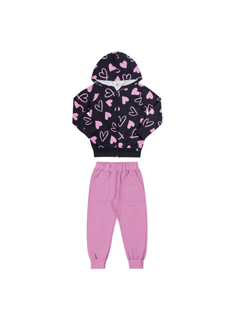 01 conjunto estampas de coracao menina alenice