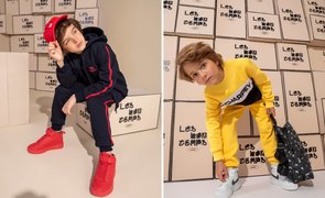 meninos com roupas de tecido algodao e poliester