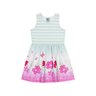 01 vestido com listras e estampas de flores menina alenice