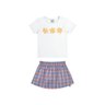 02 conjunto com estampa floral e listras meninas alenice