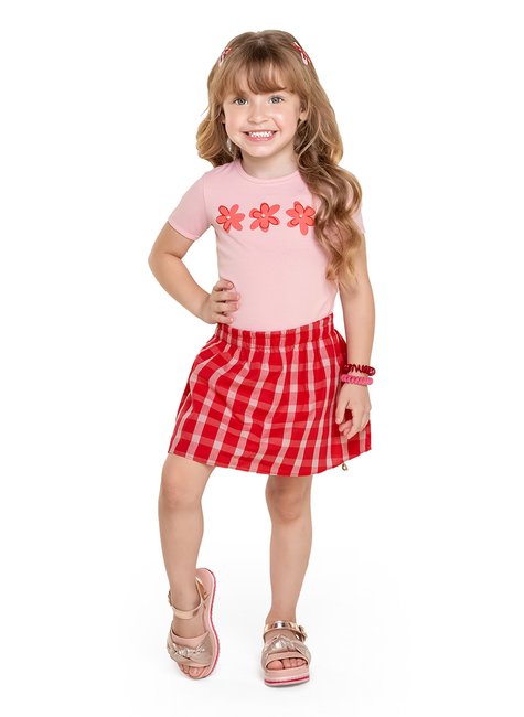 03 conjunto com estampa floral e listras meninas alenice