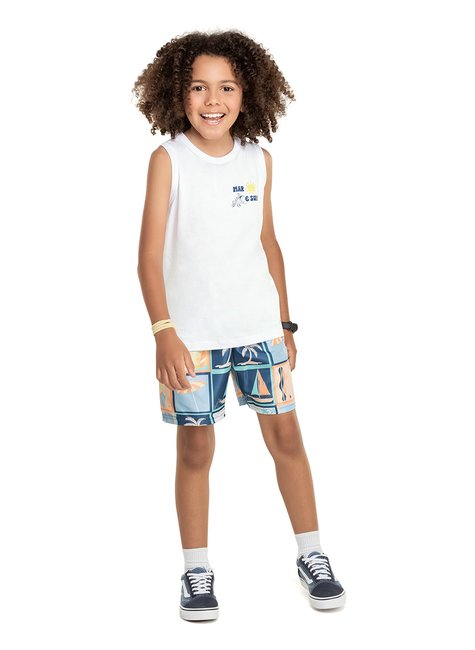 01 conjunto em politel estampado com puff meninos alenice