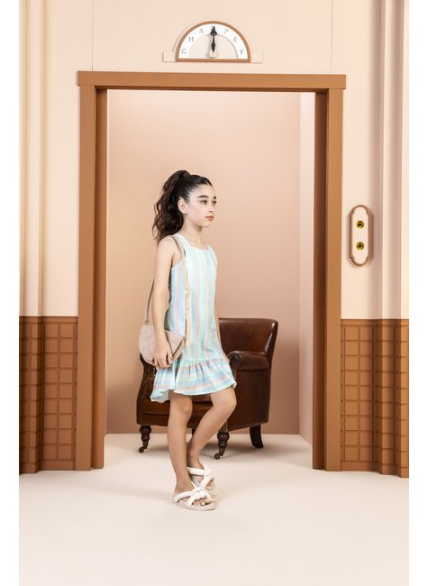 03 vestido listrado com candy colors meninas alenice