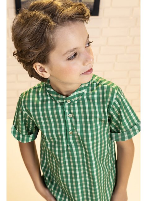 03 bata tricoline xadrez menino charpey