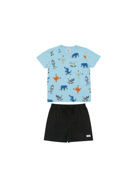 01 conjunto meus amigos animais menino alenice