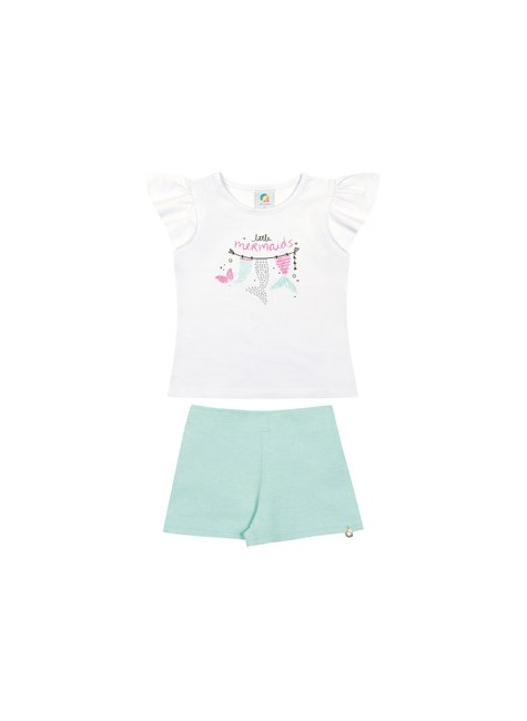 02 conjunto pequenas sereias menina alenice