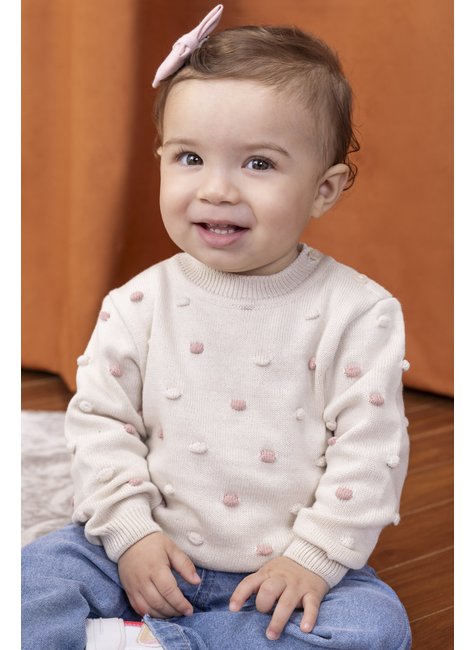 04 sueter trico bolinhas menina charpey