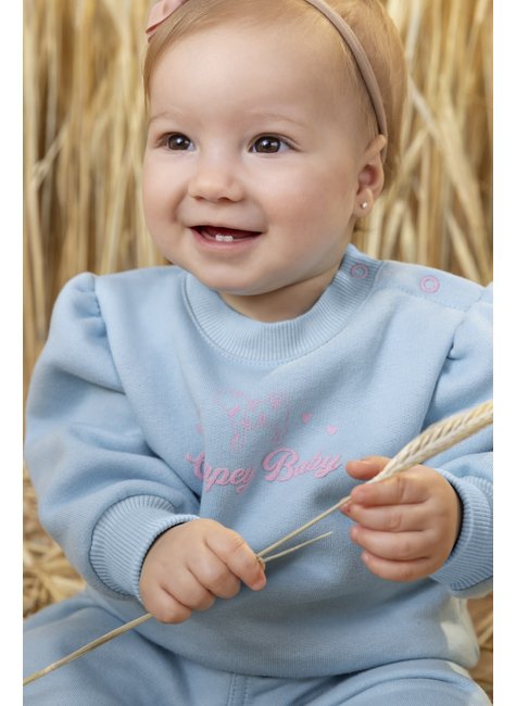 01 conjunto moletom logo originals baby menina charpey