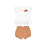 01 conjunto curto com laco trendy baby menina charpey
