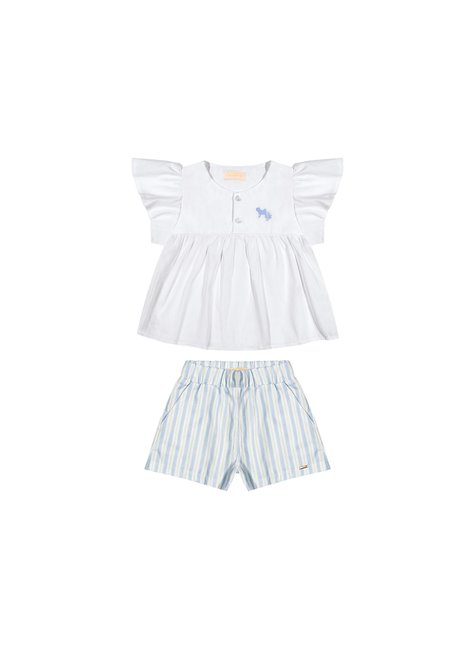 01 conjunto amplo listrado modern classic menina charpey