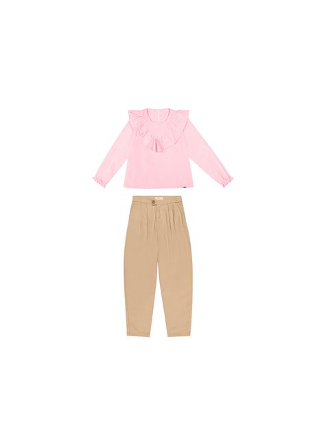 01 conjunto alfaitaria babados trendy menina charpey