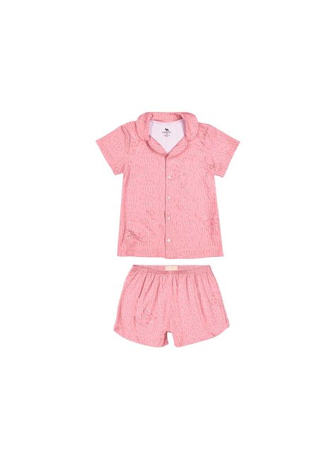 01 conjunto pijama curto sleepwear menina charpey