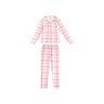 01 conjunto pijama longo xadrez sleepwear menina charpey