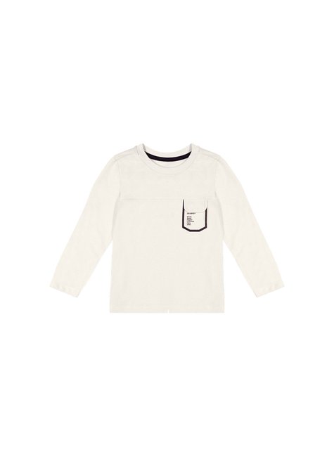 01 camiseta manga longa com detalhe trendy menino charpey