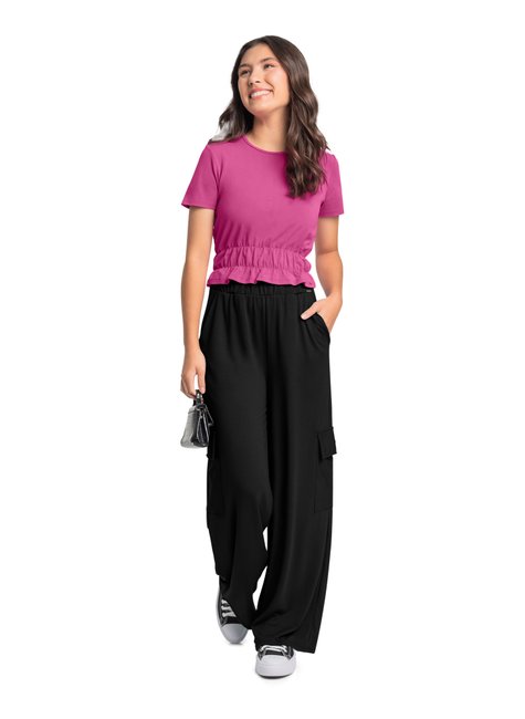 01 blusa babado elastico rezzato teen feminino