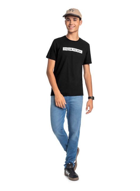 01 camiseta com faixa estampada rezzato teen masculino