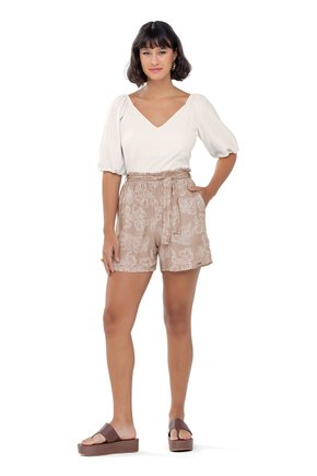 04 cropped manga bufante decote v rezzato adulto feminino