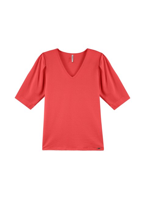 02 blusa manga princesa decote v rezzato adulto feminino