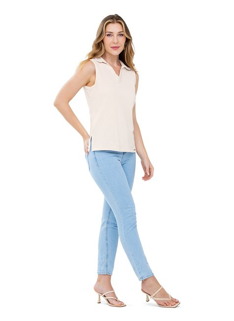 01 blusa gola polo rezzato adulto feminino