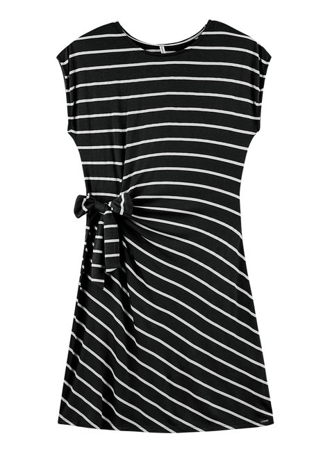 02 vestido listrado com amarracao rezzato adulto feminino