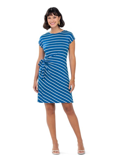 04 vestido listrado com amarracao rezzato adulto feminino