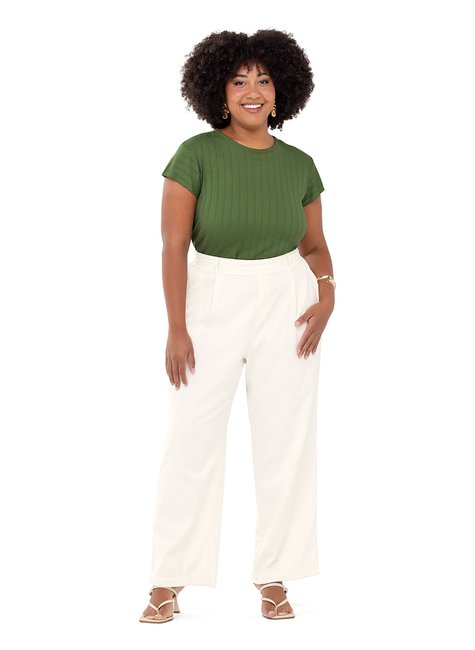 01 blusa canelada manga curta rezzato adulto plus size feminino