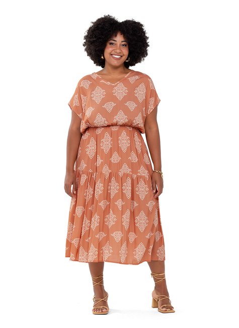01 vestido estampado rezzato adulto plus size feminino