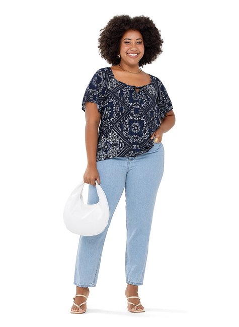 04 blusa estampada gola ampla rezzato adulto plus size feminino
