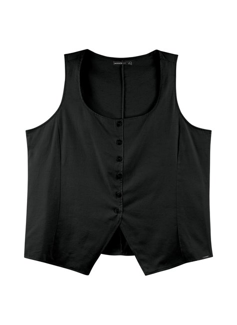 03 colete botoes frontais rezzato adulto plus size feminino