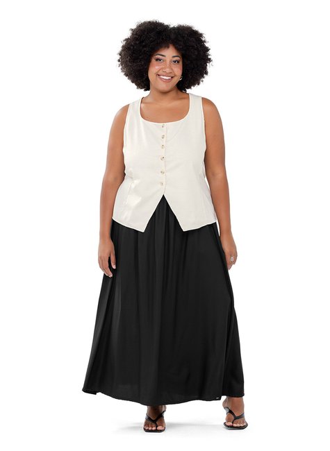 04 colete botoes frontais rezzato adulto plus size feminino