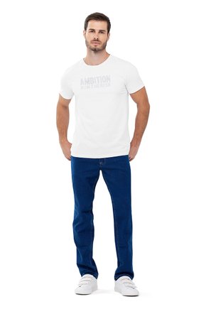 01 camiseta frase em relevo rezzato adulto masculino