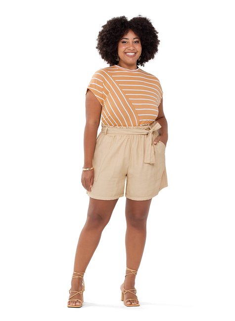 04 short cintura alta com laco rezzato adulto plus size feminino